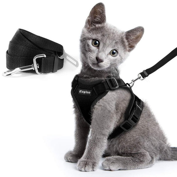 Cat Seat Belt Adapter Adjustable Reflective