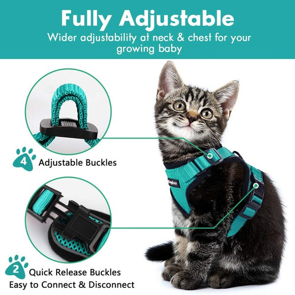 Cat Seat Belt Adapter Adjustable Reflective