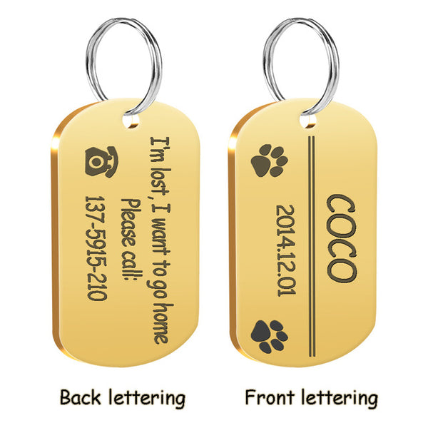 Metal ID Dog Name-Phone No