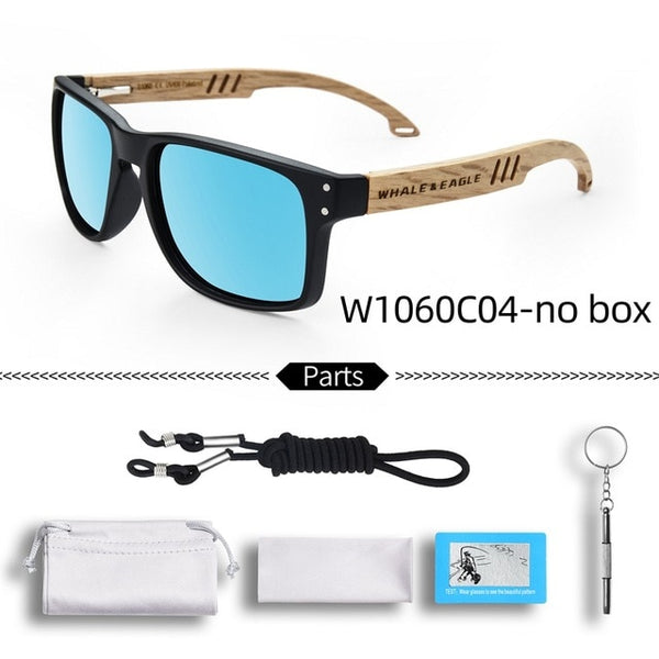 Wooden Zebra s Women Beech Blue Green Lens