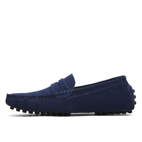 Men Loafers Soft Moccasins Autumn Winter Genuine Leather