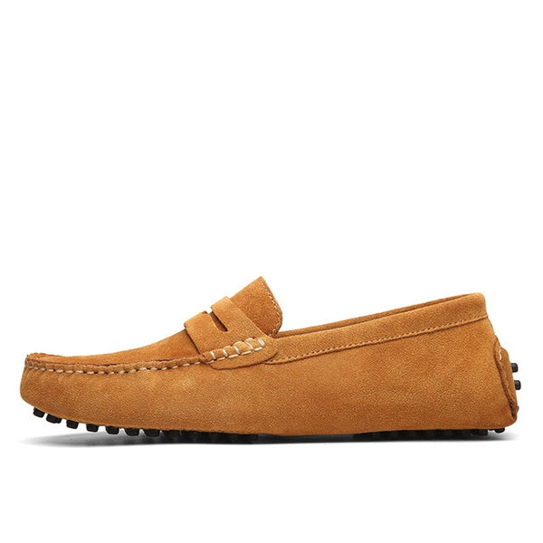 Men Loafers Soft Moccasins Autumn Winter Genuine Leather