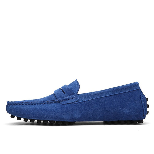 Men Loafers Soft Moccasins Autumn Winter Genuine Leather