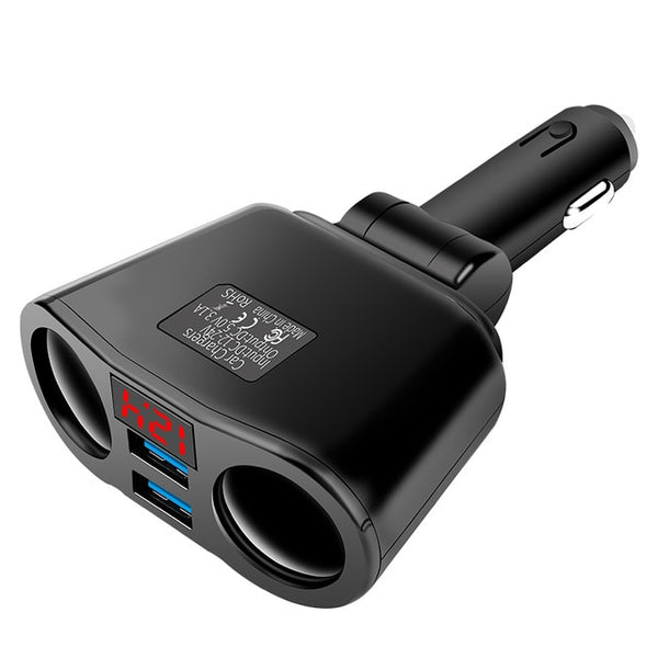 VIKEFON USB Car Charger 3.1A Car Cigarette Lighter Socket Splitter Plug LED Car-Charger Adapter 90W