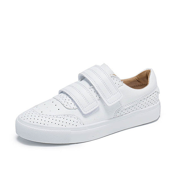 HOT Women  Fashion Breathble Vulcanized Shoes Women Lace up Casual Shoes White