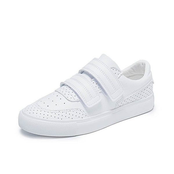 HOT Women  Fashion Breathble Vulcanized Shoes Women Lace up Casual Shoes White