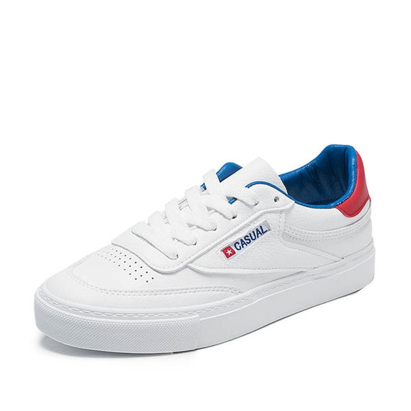 HOT Women  Fashion Breathble Vulcanized Shoes Women Lace up Casual Shoes White