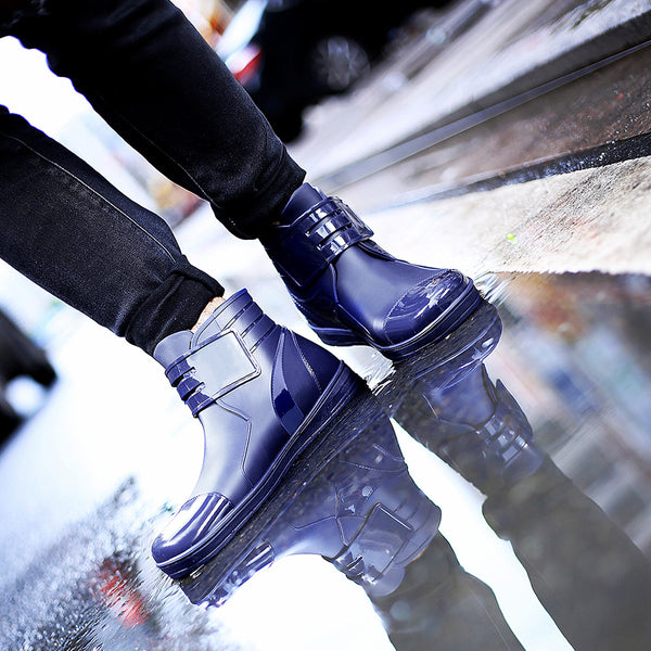 Short rain boots men's non-slip waterproof shoes rubber shoes fashion zapatos de hombre  men boots