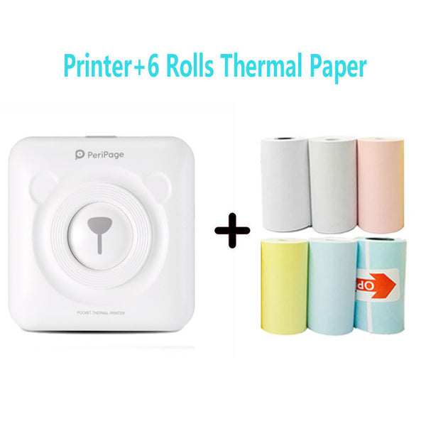 PeriPage Portable Thermal Bluetooth Printer Mini Photo Pictures Printer For Mobile Android iOS