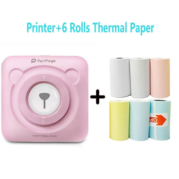 PeriPage Portable Thermal Bluetooth Printer Mini Photo Pictures Printer For Mobile Android iOS