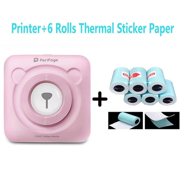 PeriPage Portable Thermal Bluetooth Printer Mini Photo Pictures Printer For Mobile Android iOS