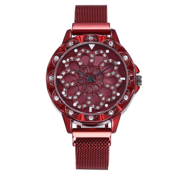 Luxury Rose Gold Watch Women Special Design 360 Degrees Rotation