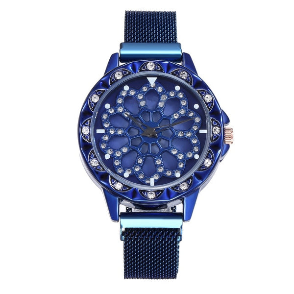 Luxury Rose Gold Watch Women Special Design 360 Degrees Rotation