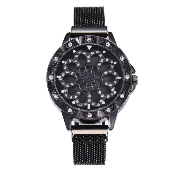 Luxury Rose Gold Watch Women Special Design 360 Degrees Rotation