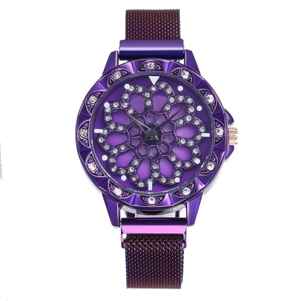 Luxury Rose Gold Watch Women Special Design 360 Degrees Rotation