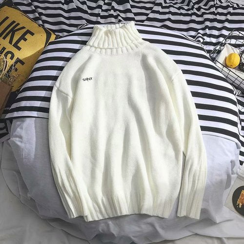 Sweaters Men Turtleneck Simple
