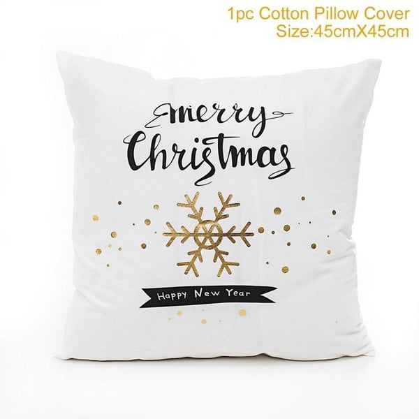 FENGRISE 45x45cm Cotton Linen Merry Christmas Cover