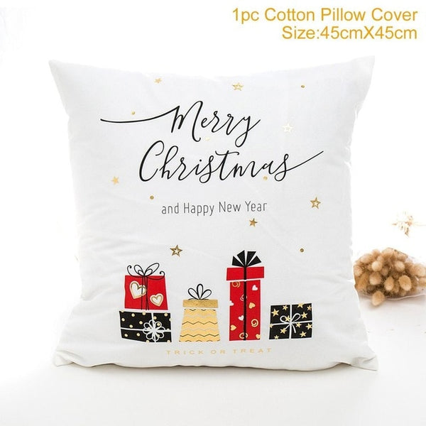 FENGRISE 45x45cm Cotton Linen Merry Christmas Cover