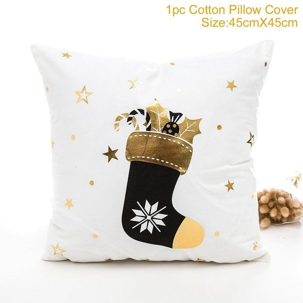 FENGRISE 45x45cm Cotton Linen Merry Christmas Cover