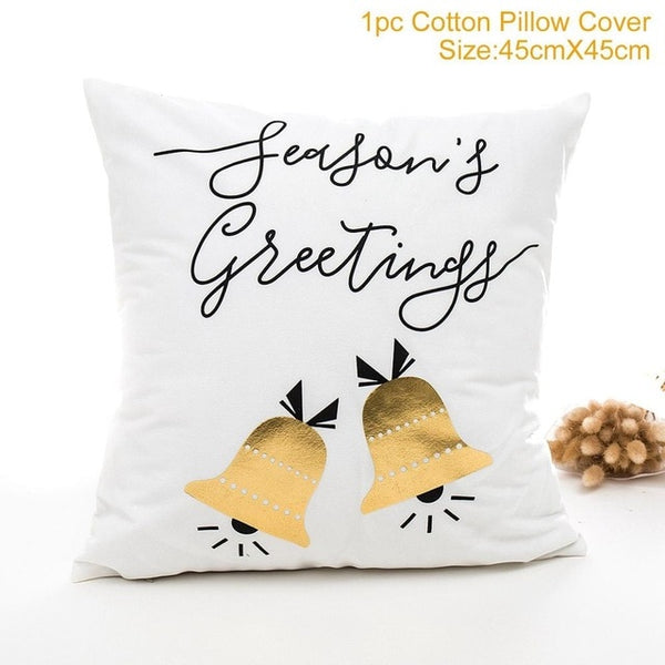 FENGRISE 45x45cm Cotton Linen Merry Christmas Cover