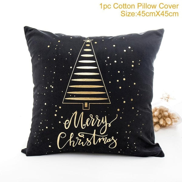 FENGRISE 45x45cm Cotton Linen Merry Christmas Cover