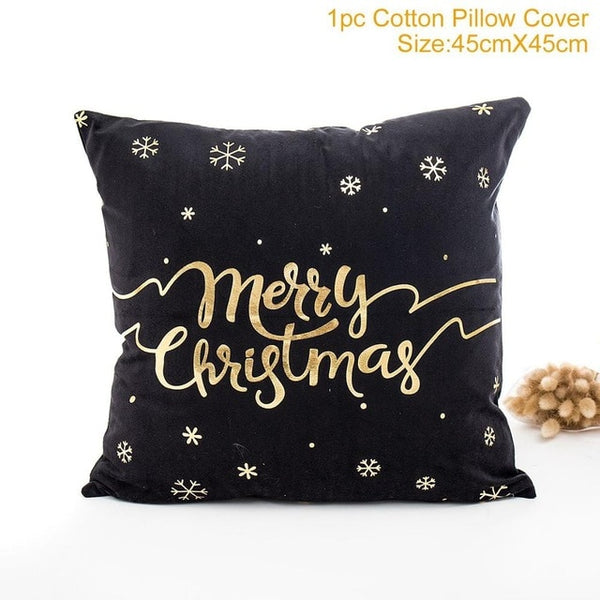 FENGRISE 45x45cm Cotton Linen Merry Christmas Cover