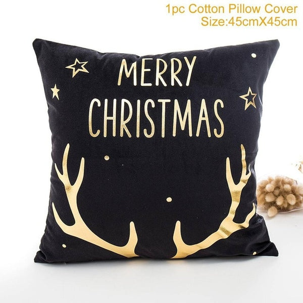 FENGRISE 45x45cm Cotton Linen Merry Christmas Cover