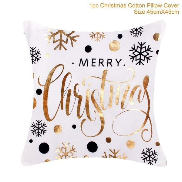 FENGRISE 45x45cm Cotton Linen Merry Christmas Cover