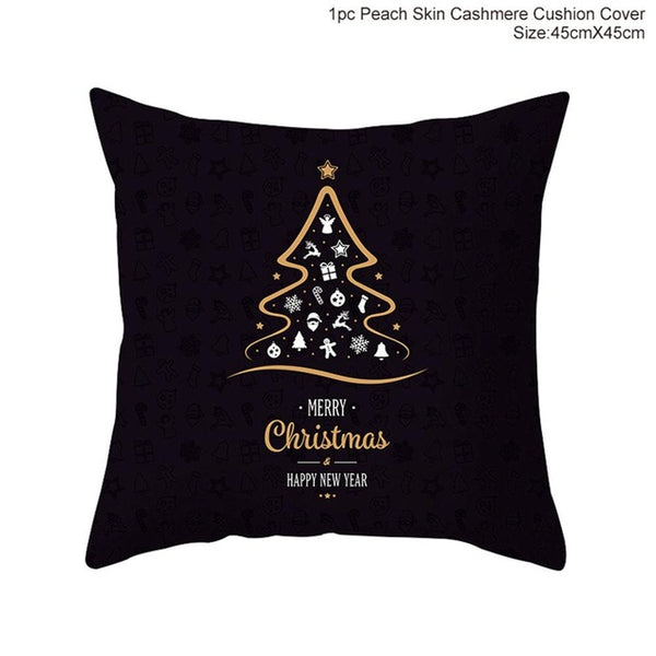 FENGRISE 45x45cm Cotton Linen Merry Christmas Cover