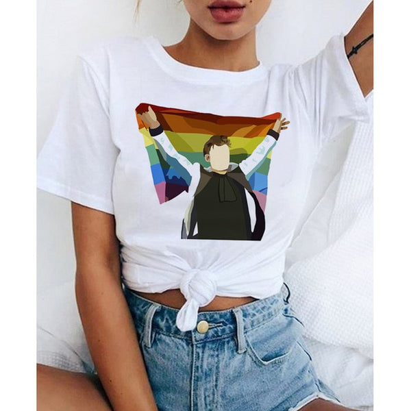 Love Wins Women & Men Rainbow Top T-Shirt Tee Kawaii