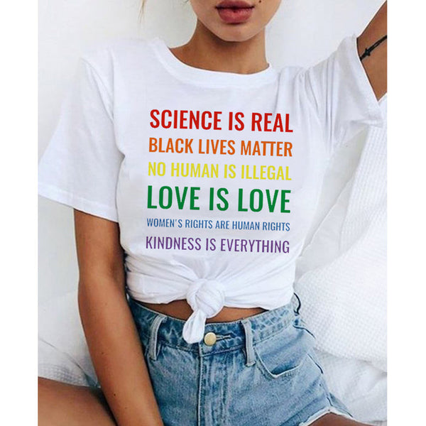 Love Wins Women & Men Rainbow Top T-Shirt Tee Kawaii