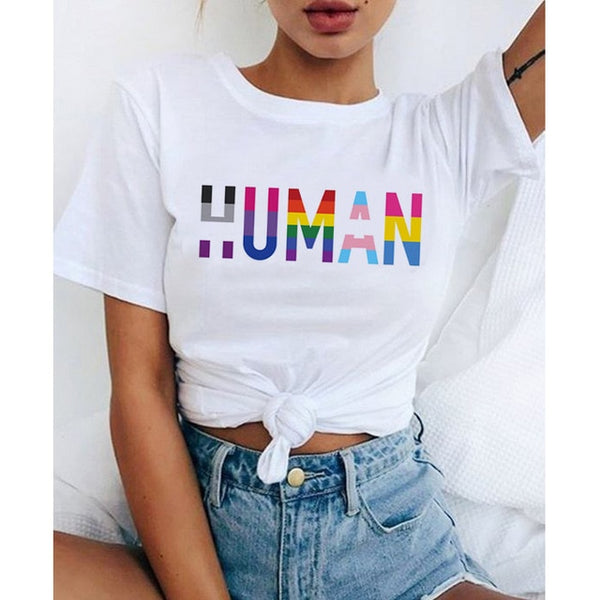 Love Wins Women & Men Rainbow Top T-Shirt Tee Kawaii