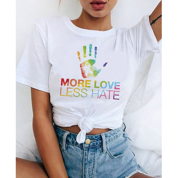 Love Wins Women & Men Rainbow Top T-Shirt Tee Kawaii
