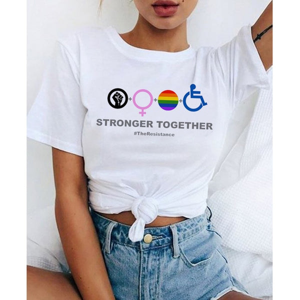 Love Wins Women & Men Rainbow Top T-Shirt Tee Kawaii