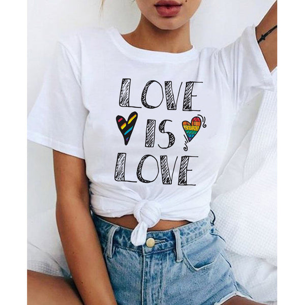Love Wins Women & Men Rainbow Top T-Shirt Tee Kawaii