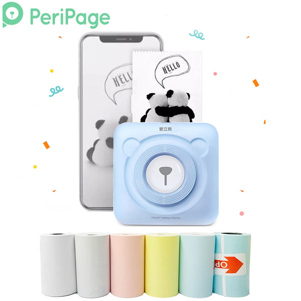 PeriPage Portable Thermal Bluetooth Printer Mini Photo Pictures Printer For Mobile Android iOS