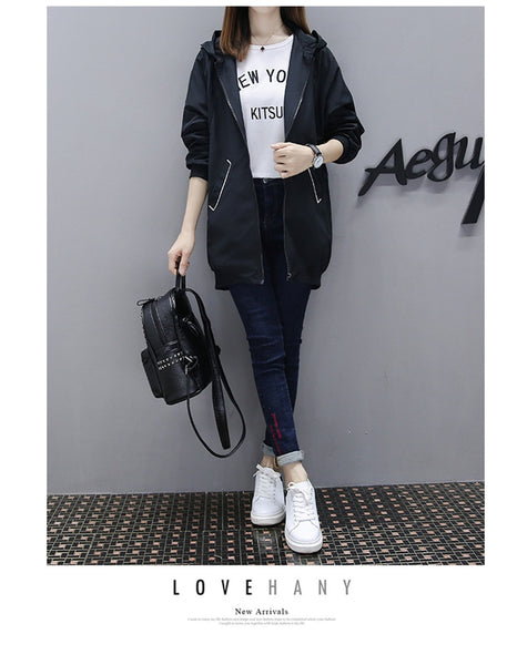 Fashion Long Trench Coats For Women  Spring Autumn Windbreaker Outerwear