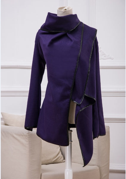 Casaco Feminino New Fashion Women Asymmetric Trench Women Winter Woolen Overcoat Woolen Coat 5 Colors