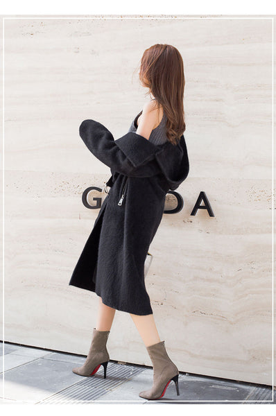 Women Sock Boots Pointed Toe Elastic High Slip On Heel Ankle Pumps Stiletto Botas