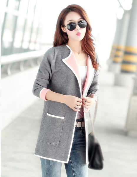 Winter Jacket Women Coats Plus Size Knitted Cardigan Jackets Female Outerwear Casual Pocket