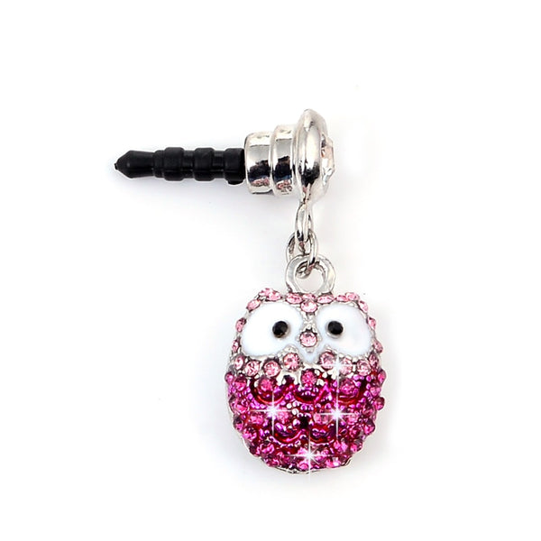 TURATA Big Eye Diamond Owl Dust Plug 3.5mm Headphones Gadgets Stubs Micro Jack Port