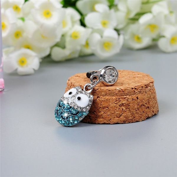 TURATA Big Eye Diamond Owl Dust Plug 3.5mm Headphones Gadgets Stubs Micro Jack Port