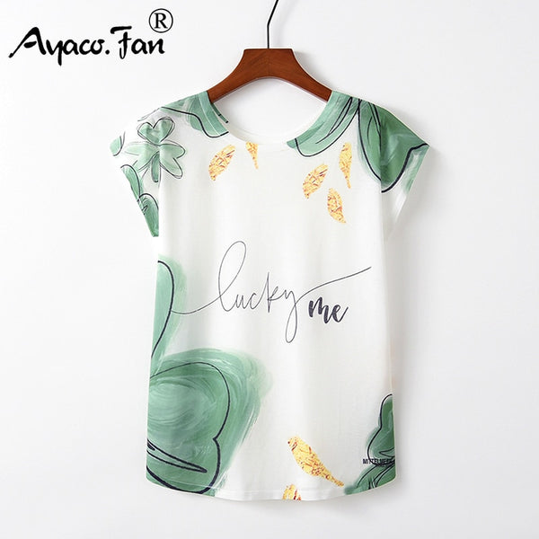 Summer Autumn Women Cute Style Bird Print Loose