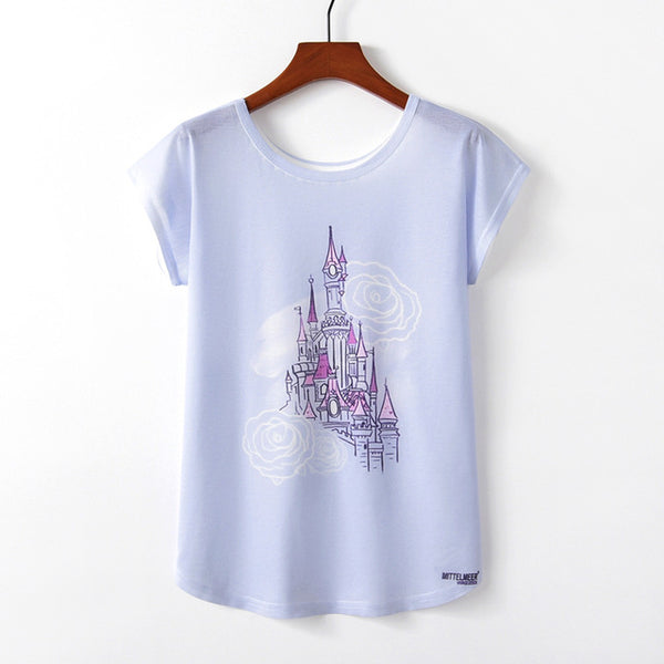 Summer Autumn Women Cute Style Bird Print Loose