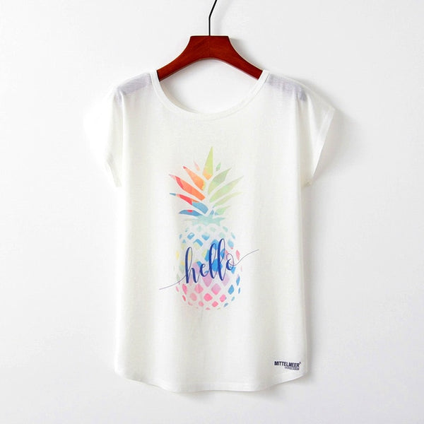 Summer Autumn Women Cute Style Bird Print Loose