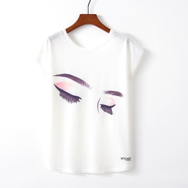 Summer Autumn Women Cute Style Bird Print Loose