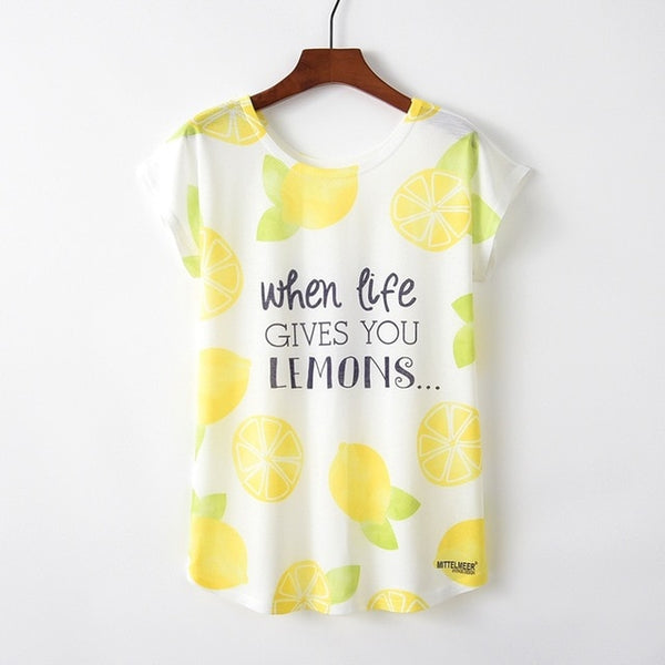 Summer Autumn Women Cute Style Bird Print Loose
