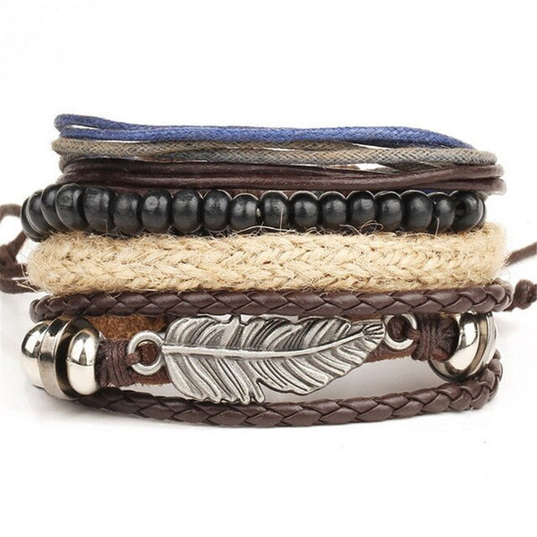 Leather  Men/Women  Multi-layer