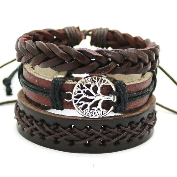 Leather  Men/Women  Multi-layer