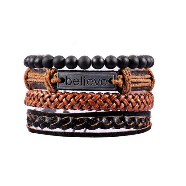 Leather  Men/Women  Multi-layer
